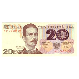 20 Złotych, 1982, seria AU