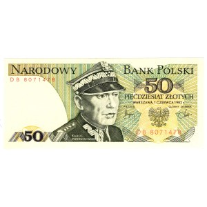 50 Złotych, 1982, seria DB