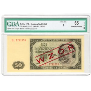 50 Złotych 1948, seria EL, WZÓR