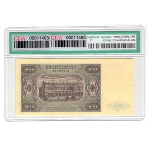 20 Złotych 1948, seria KE, WZÓR