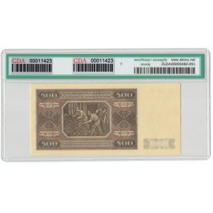 500 złotych 1948, seria CC, WZÓR