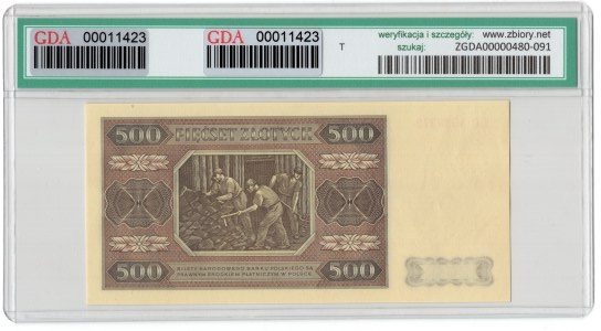 500 zloty 1948, CC series, MODEL