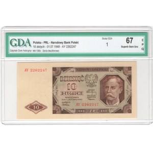 10 Złotych 1948, seria AY