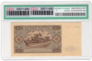 10 Gold 1948, K series - rarer single letter series