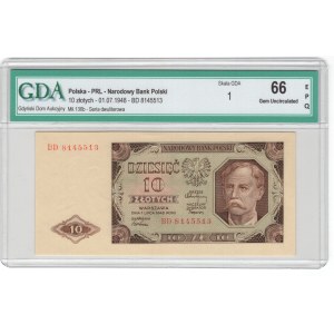 10 Złotych 1948, seria BD