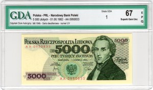 5,000 Gold 1982, AA series