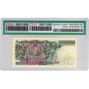 2 000 000 Złotych 1992, seria A - z błędem KONSTYTUCYJY