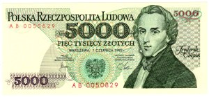 5,000 Gold 1982, series AB