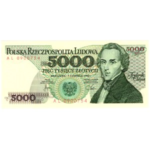 5 000 Oro 1982, serie AL