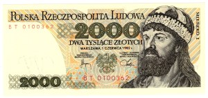 2,000 Gold 1982, BT series