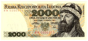 2,000 Gold 1982, BW series