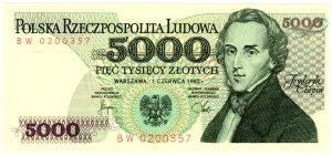 5,000 Gold 1982, BW series