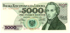 5,000 Gold 1982, DM series