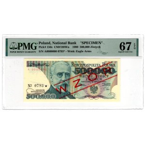 500 000 Złotych 1990, seria A 0000000, WZÓR No.0793*