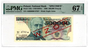 500,000 Gold 1990, Series A 0000000, MODEL No.0793*.