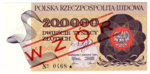 200,000 Gold 1989, Series A 0000000, MODEL No.0468*.