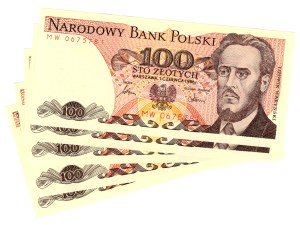 100 Gold 1986, MW series - set of 5 pieces