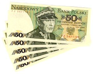 50 Gold 1986, FZ series - set of 5 pieces