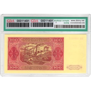 100 Złotych 1948, seria KR, WZÓR