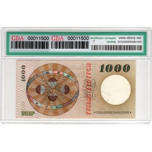 1 000 Złotych 1965, seria S, WZÓR