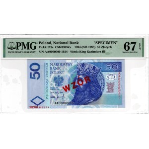 50 Złotych 1994 seria AA, WZÓR Nr 1924