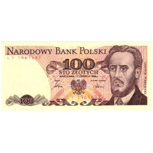 100 Złotych, 1986, seria LY