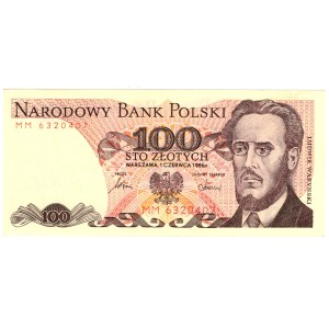 100 Złotych, 1986, seria MM