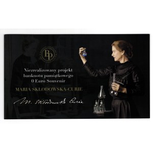 Niezrealizowany projekt banknotu pamiątkowego 0 Euro Souvenir, Maria Skłodowska-Curie No 73
