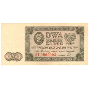 2 Złote 1948, seria BT - rzadka seria