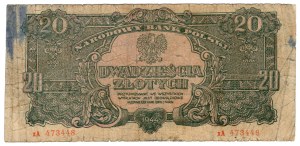 20 Gold 1944, series xA - rare replacement series