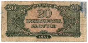 20 Gold 1944, series xA - rare replacement series