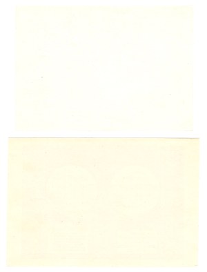 50 Gold 1929, black and white prints of the reverse on chalk paper
