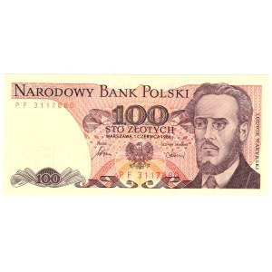 100 Złotych, 1986, seria PF