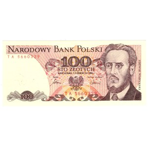 100 Złotych, 1986, seria TA