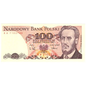 100 Złotych, 1988, seria RA