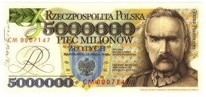 5 million gold 1995, CM series - autographed by Mr. Czeslaw Miłczak