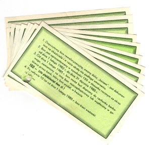 Deposit Revaluation Voucher, 100 Gold, ED series - set of 10 pieces