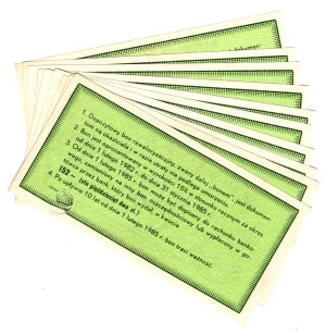 Deposit Revaluation Voucher, 100 Gold, EN series - set of 10 pieces