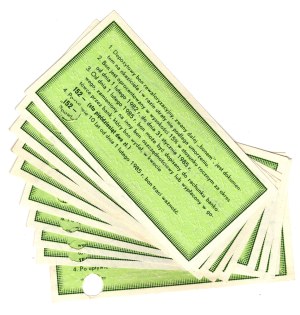 Deposit Revaluation Voucher, 100 Gold, EM series - set of 10 pieces
