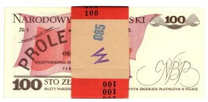 Bank parcel (100 pcs.) 100 zloty 1986, TB series - transitional series