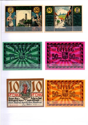 Notgeldy - set of 92 pieces in an album