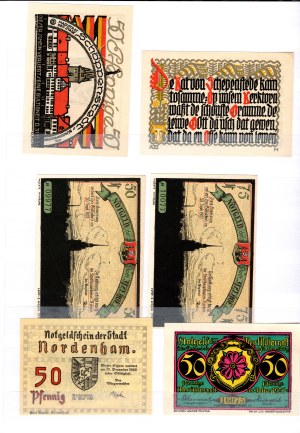 Notgeldy - set of 92 pieces in an album