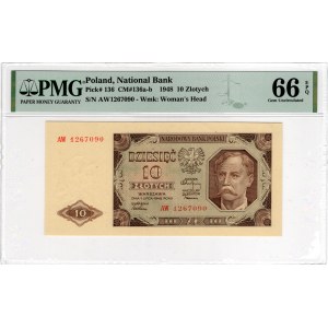 10 Złotych 1948, seria AW