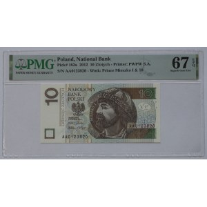 10 Złotych 2012, seria AA