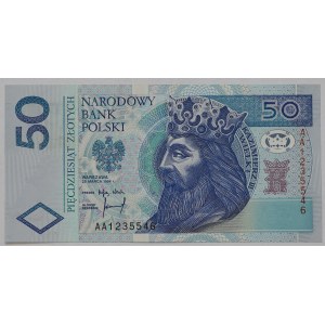 50 Złotych 1994, seria AA - rzadka pierwsza seria
