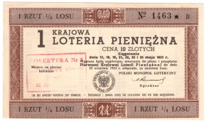 1 National Money Lottery, Warsaw 1951