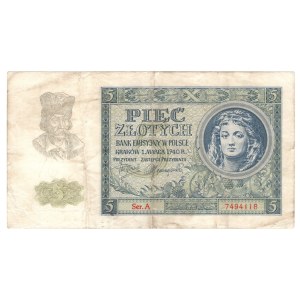 5 zloty 1940, Series A