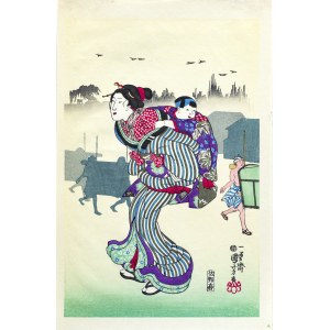 Utagawa Kuniyoshi (1798 - 1861), Morning Mist in Komagata 1, published by Nagoya Times, Japan, second half of 20th century.