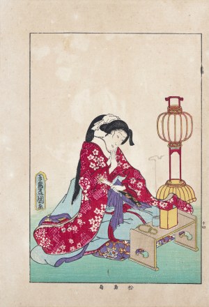 Utagawa Kunisada I (Toyokuni III, 1786-1864), Matsushima no Tsukasa, z serii: Biografie sławnych kobiet, wyd. Yoshikawa Kobunkan, Tokio/Japonia, 1918 r.