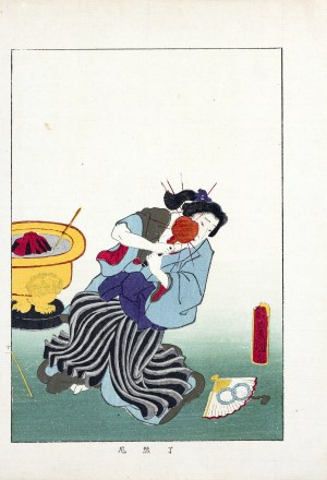 Utagawa Kunisada I (Toyokuni III, 1786-1864), Ryōnen Gensō, serii: Biografie sławnych kobiet, wyd. Yoshikawa Kobunkan, Tokio/Japonia, 1918 r.